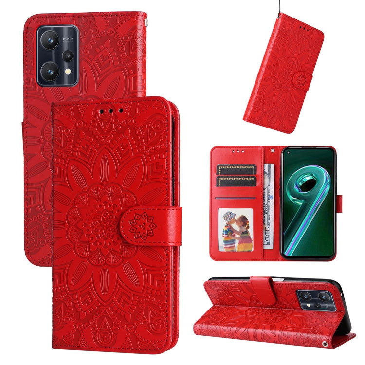 Custodia in pelle goffrata con portafoglio per OPPO Realme 8i, 9 Pro, C11, C15