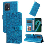 Custodia in pelle goffrata con portafoglio per OPPO Realme 8i, 9 Pro, C11, C15
