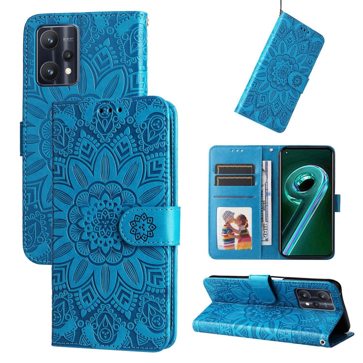 Custodia in pelle goffrata con portafoglio per OPPO Realme 8i, 9 Pro, C11, C15