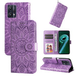 Custodia in pelle goffrata con portafoglio per OPPO Realme 8i, 9 Pro, C11, C15