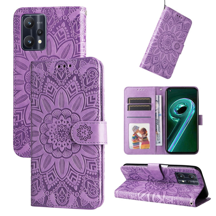 Custodia in pelle goffrata con portafoglio per OPPO Realme 8i, 9 Pro, C11, C15