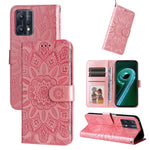 Custodia in pelle goffrata con portafoglio per OPPO Realme 8i, 9 Pro, C11, C15