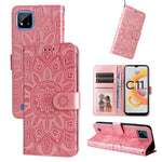 Custodia in pelle goffrata con portafoglio per OPPO Realme 8i, 9 Pro, C11, C15