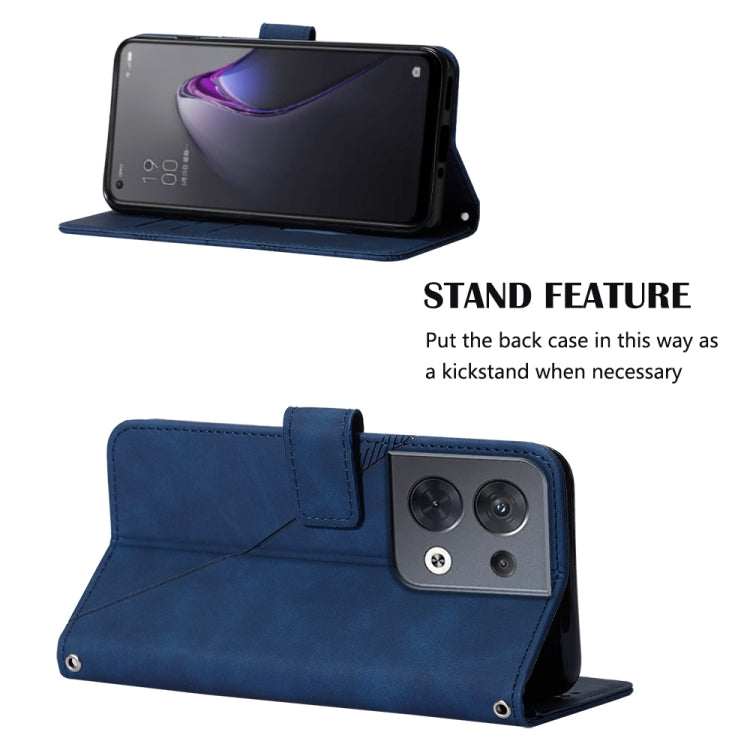 Custodia per cellulare in pelle con flip in rilievo 3D a tracolla per OPPO