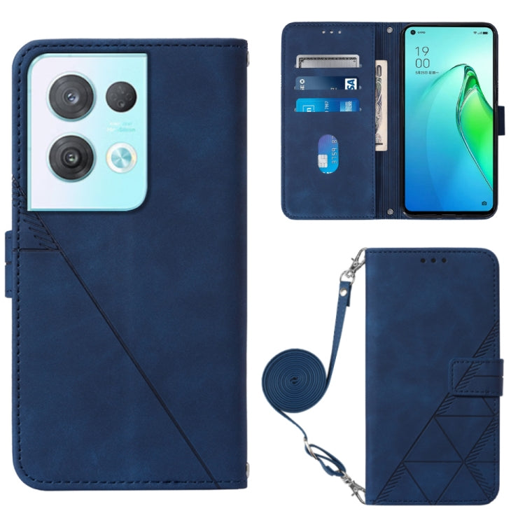 Custodia per cellulare in pelle con flip in rilievo 3D a tracolla per OPPO