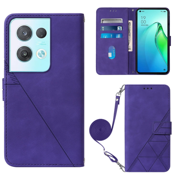 Custodia per cellulare in pelle con flip in rilievo 3D a tracolla per OPPO