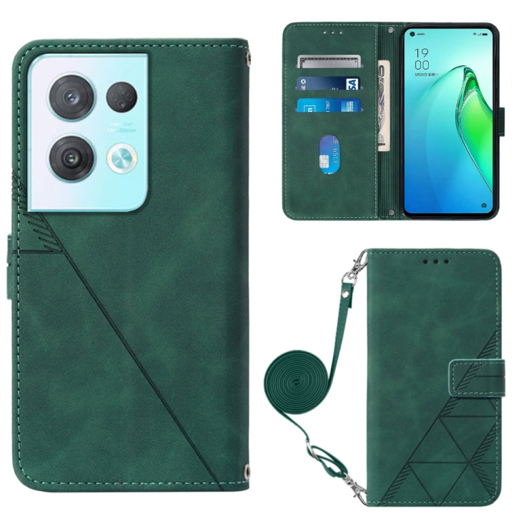 Custodia per cellulare in pelle con flip in rilievo 3D a tracolla per OPPO