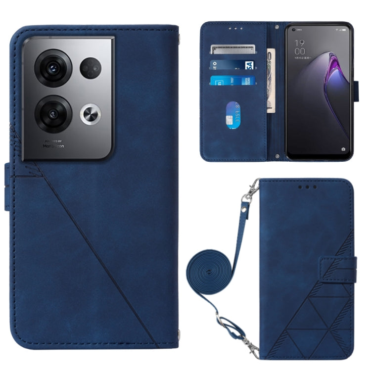 Custodia per cellulare in pelle con flip in rilievo 3D a tracolla per OPPO