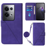 Custodia per cellulare in pelle con flip in rilievo 3D a tracolla per OPPO