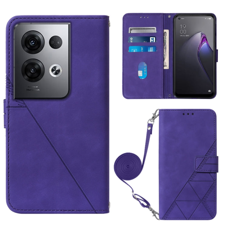 Custodia per cellulare in pelle con flip in rilievo 3D a tracolla per OPPO