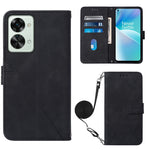 Custodia per cellulare in pelle con flip in rilievo 3D a tracolla per OPPO