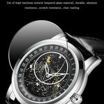 Orologio meccanico impermeabile con cinturino in pelle Sanda 7001