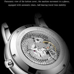 Orologio meccanico impermeabile con cinturino in pelle Sanda 7001
