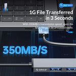 Adattatore USB 3.0 con 2 USB 2.0 e lettore schede TF