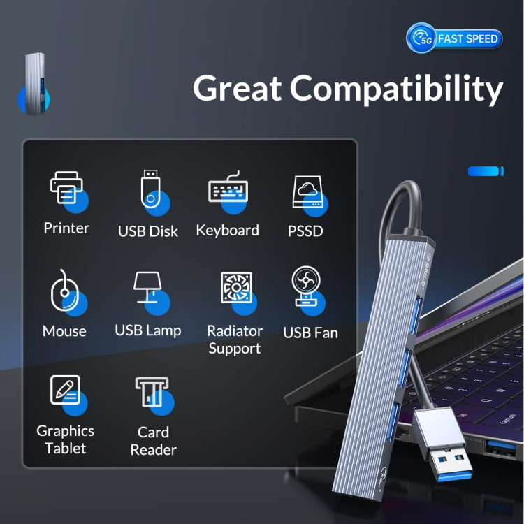 Adattatore USB 3.0 con 2 USB 2.0 e lettore schede TF