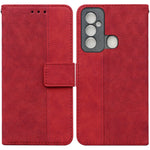 Custodia per telefono in pelle goffrata geometrica per Tecno Spark 6 GO