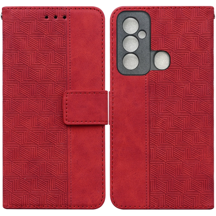 Custodia per telefono in pelle goffrata geometrica per Tecno Spark 6 GO