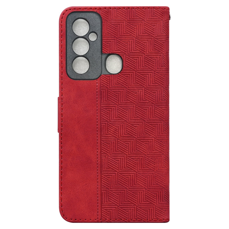Custodia per telefono in pelle goffrata geometrica per Tecno Spark 6 GO
