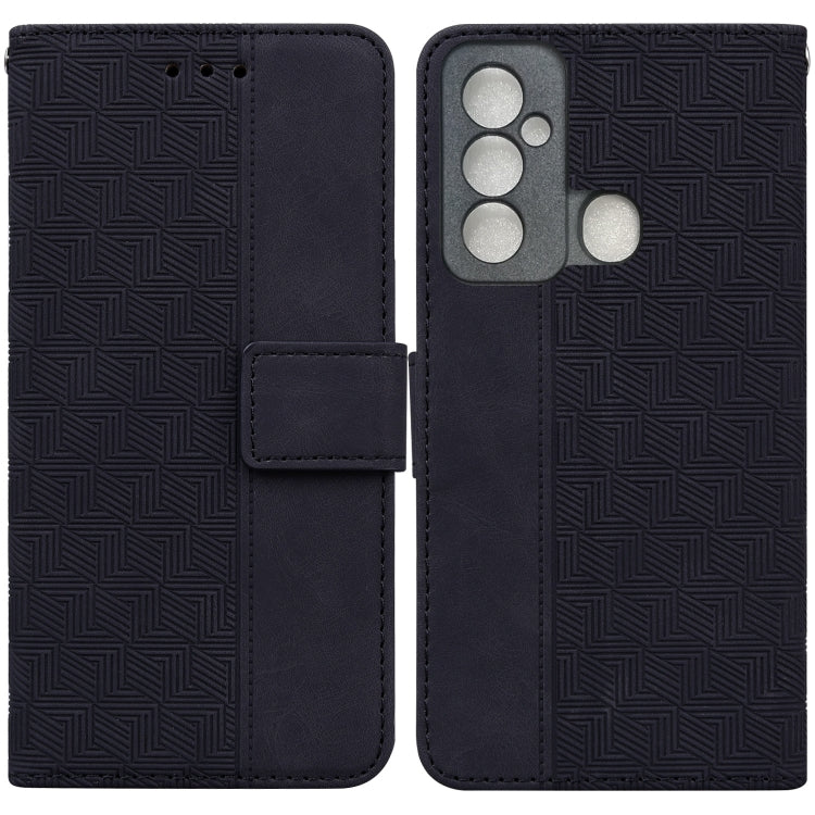 Custodia per telefono in pelle goffrata geometrica per Tecno Spark 6 GO