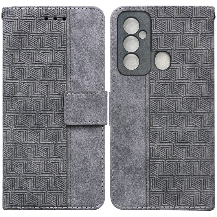 Custodia per telefono in pelle goffrata geometrica per Tecno Spark 6 GO