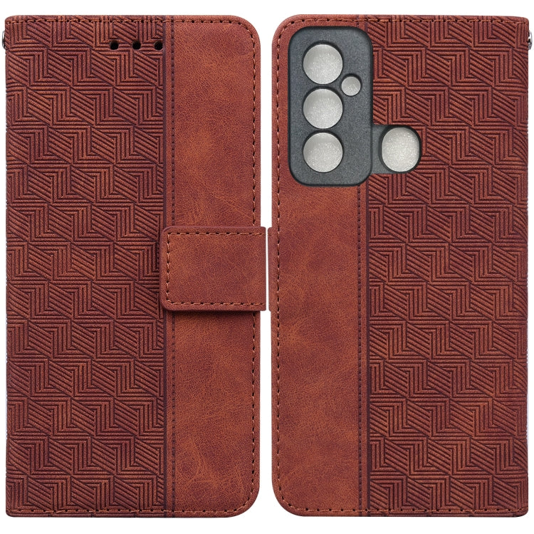 Custodia per telefono in pelle goffrata geometrica per Tecno Spark 6 GO