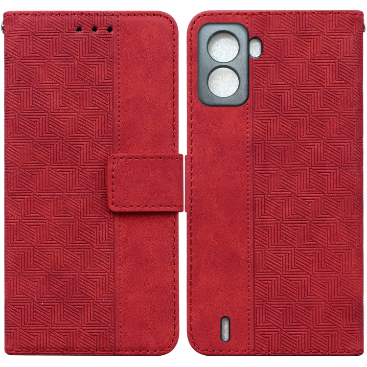 Custodia per telefono in pelle goffrata geometrica per Tecno Spark 6 GO