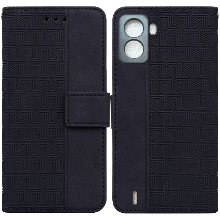 Custodia per telefono in pelle goffrata geometrica per Tecno Spark 6 GO