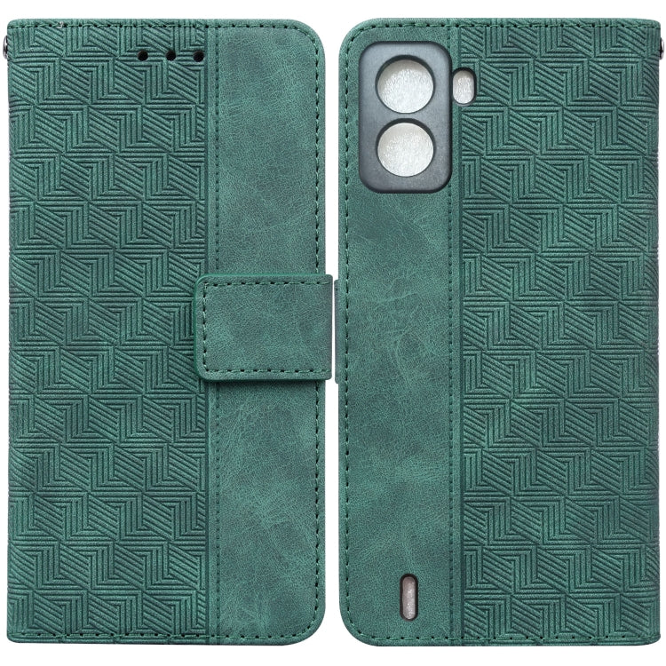 Custodia per telefono in pelle goffrata geometrica per Tecno Spark 6 GO