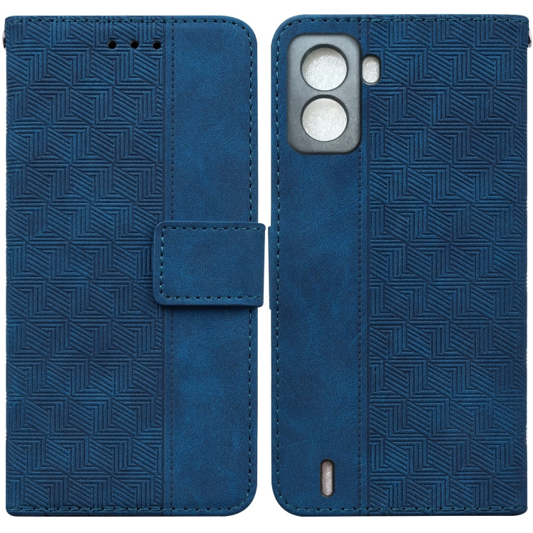 Custodia per telefono in pelle goffrata geometrica per Tecno Spark 6 GO