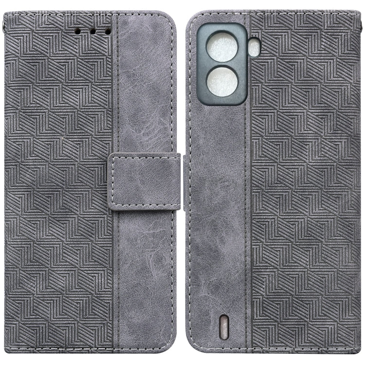 Custodia per telefono in pelle goffrata geometrica per Tecno Spark 6 GO