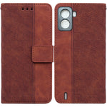 Custodia per telefono in pelle goffrata geometrica per Tecno Spark 6 GO