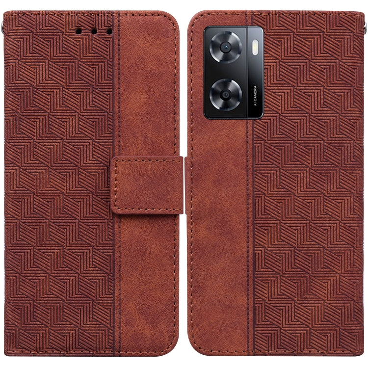 Custodia per telefono in pelle goffrata geometrica per Tecno Spark 6 GO