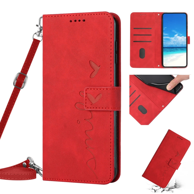 Custodia in pelle con motivo a cuore per Xiaomi Redmi K40, K50, Note 8