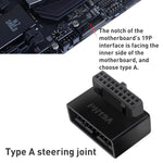 Adattatore estensione 90° USB 3.0 19P 20P scheda madre