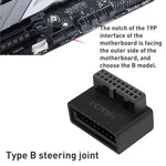 Adattatore estensione 90° USB 3.0 19P 20P scheda madre