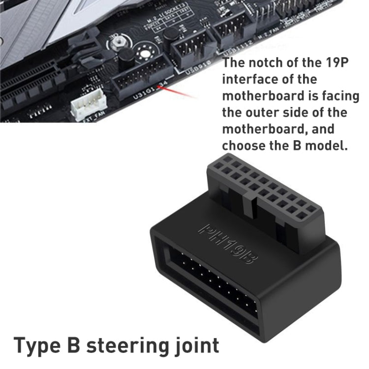 Adattatore estensione 90° USB 3.0 19P 20P scheda madre