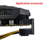 Adattatore angolato ATX 8 pin femmina a maschio 180°