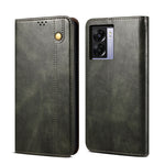 Custodia in pelle con trama cavallo pazzo per OPPO A57 e Realme Q5i V23 Narzo 50