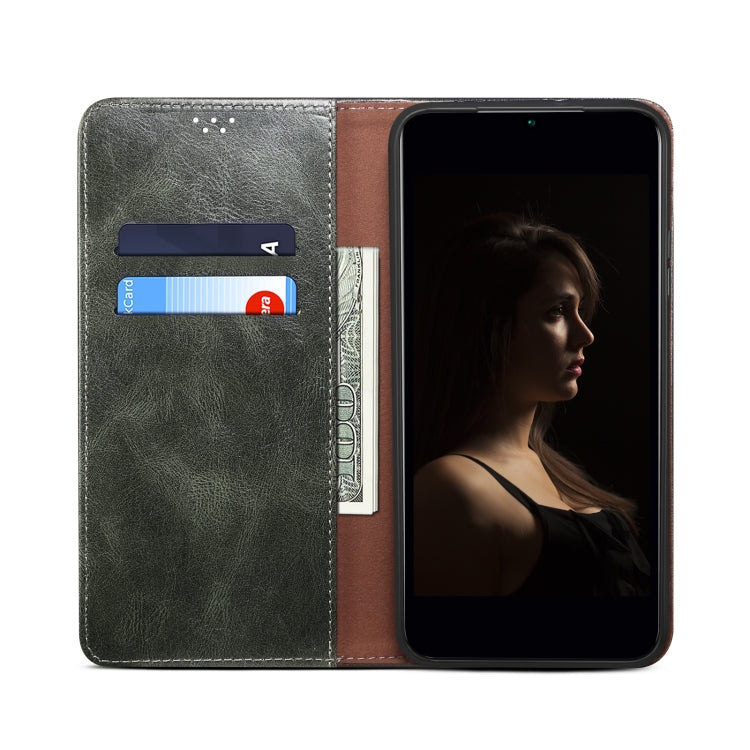 Custodia in pelle con trama cavallo pazzo per OPPO A57 e Realme Q5i V23 Narzo 50