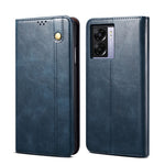 Custodia in pelle con trama cavallo pazzo per OPPO A57 e Realme Q5i V23 Narzo 50