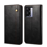 Custodia in pelle con trama cavallo pazzo per OPPO A57 e Realme Q5i V23 Narzo 50