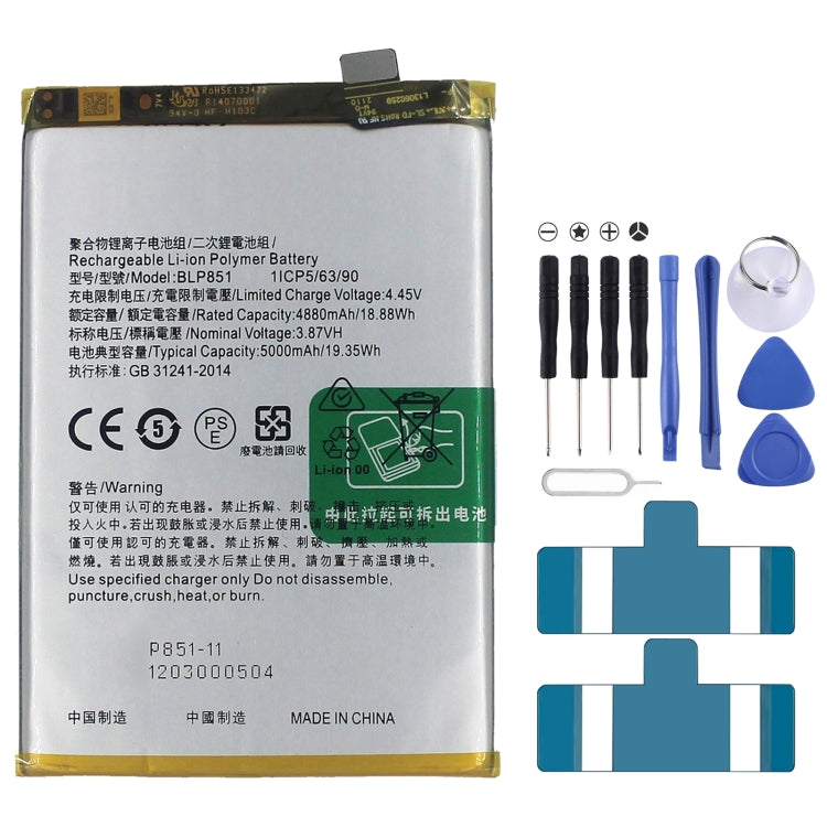 Batteria ai polimeri di litio per Realme BLP841 BLP837 BLP809 BLP