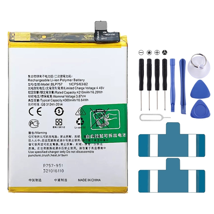 Batteria ai polimeri di litio per Realme BLP841 BLP837 BLP809 BLP