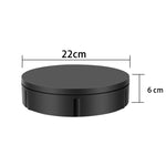 Giradischi per riprese video con supporto rotante di ricarica da 22 cm, carico: 50 kg, US Plug, EU Plug, UK Plug, AU Plug
