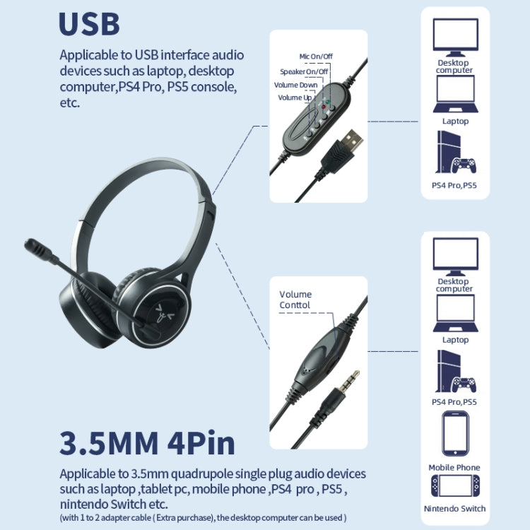 Cuffie da gioco SOYTO SY-G30C con microfono e USB