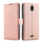 Custodia flip in pelle ultrasottile con fibbia laterale per Nokia C100, C200 e