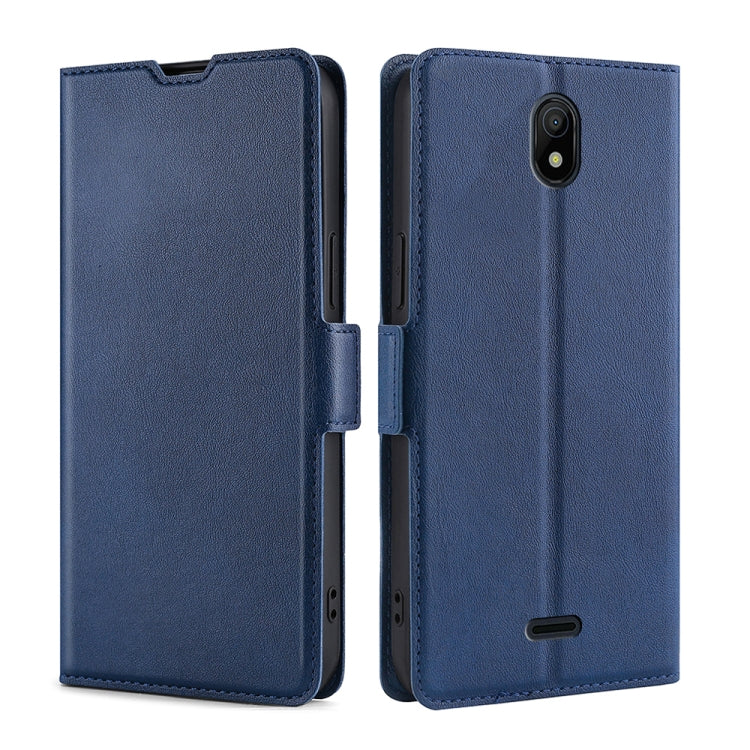 Custodia flip in pelle ultrasottile con fibbia laterale per Nokia C100, C200 e