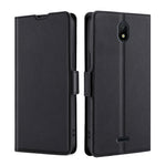 Custodia flip in pelle ultrasottile con fibbia laterale per Nokia C100, C200 e