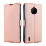 Custodia flip in pelle ultrasottile con fibbia laterale per Nokia C100, C200 e