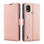 Custodia flip in pelle ultrasottile con fibbia laterale per Nokia C100, C200 e